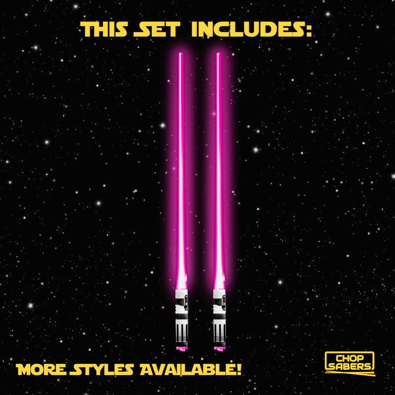 ChopSabers Chop Sabers Light Up LightSaber Chopsticks, 1 Pair, Pink - Image 3